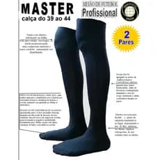 Kit c/ 2 Pares de Meião de Futebol Profissional Preto - Adulto Juvenil Infantil - Original Universal Meias
