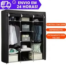 Guarda Roupa Dobrável REFORÇADO Organizador De Roupa Armário Grande Portátil