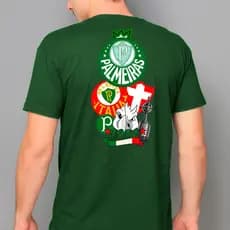 Camisa Masculina Palmeiras Torcedor Camiseta Time Verdão Futebol Esportiva Gola Redonda Algodão