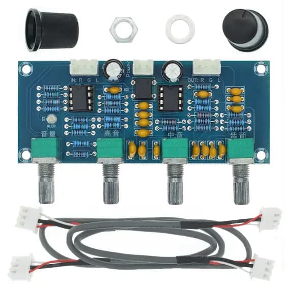 Xh-a901 Ne5532 Preamp Pre-Amp Placa Toma Com Volume De Controle Baixo Ajustável