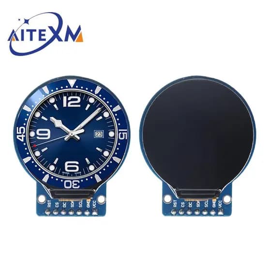 TFT 1.28 Polegada Módulo Display LCD RGB Rodada 240x240 GC9A01 Driver 4 SPI Fio Interface 240x240 PCB Para Arduino
