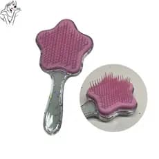 Escova Estrela Mágica De Cabelo Infantil c/ Glitter Multicolorido Cerdas Macias - YW024