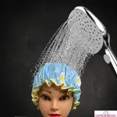 Touca de Banho para Não molhar o Cabelo Impermeável com Camada Dupla Cetim e Grossa Impermeável - ZK333313