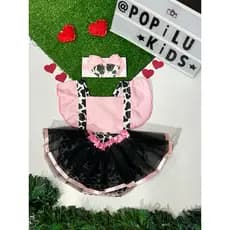 vaquinha mesversario romper Jardineira meu tete infantil Kit Completo bodi bori bory fantasia bebê baby roupa temática