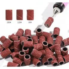 Kit 100 Refil Lixa Unha Acrigel Motor Eletrico Profissional 80#/120#/150# 6mm