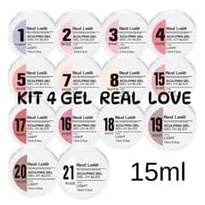 Kit Especial 4 Sculping Gel Real Love 15 ML Linha Light
