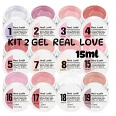 Kit 2 Sculping Gel Real Love 15 ML Linha Light