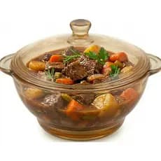 Mini Tigela de Vidro Âmbar 16cm com Tampa para Servir 800ml