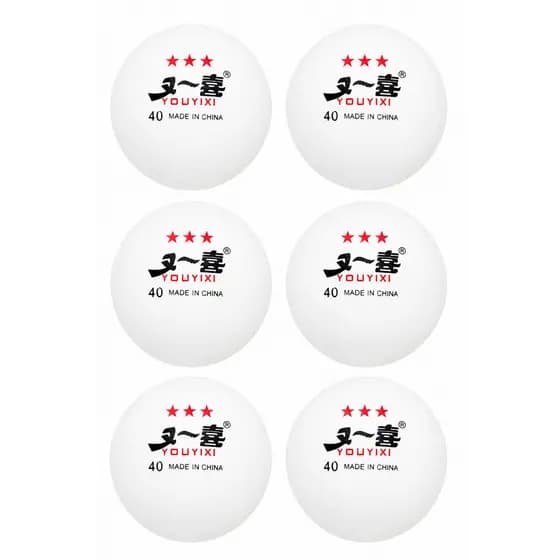 Kit 6 Bolinhas de Ping Pong 4cm para Tênis de Mesa