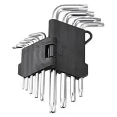 Jogo de Chave Torx Curta 9 Peças Aço Cromo Vanadium T10 A T50- ENVIO IMEDIATO