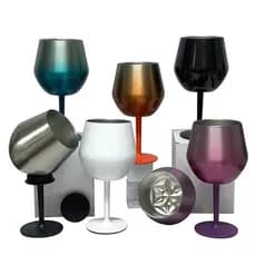 Taça Térmica Copo de Coquetel 2 em 1 414ml com Isolamento Térmico de Aço Inox 304