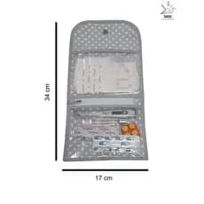 Porta Remédios & Absorventes/ Porta Documentos em Corino com Fecho de Botão de Imã