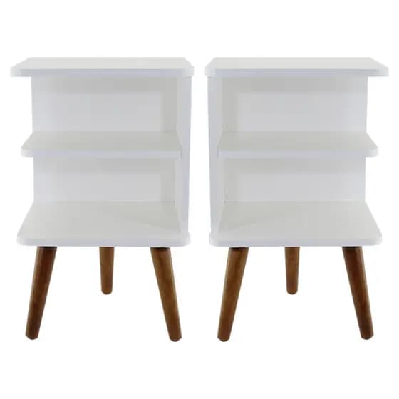 Mesa De Cabeceira Com Nichos E MDF Quarto Pés Palitos Madeira Pinus Decoração Sala Escritório