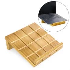 Suporte para Notebook Laptop Reforçado Rustico Madeira Ventilação Natural