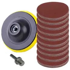 Suporte Para Esmerilhadeira Prato 125mm Velcro Politriz + 30 Lixas