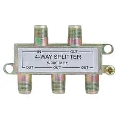 Divisor Sinal Para Antena TV Digital 1x4 Saidas Splitter - 5~900mhz Conexão F Vhf UHF Rg6 RG59
