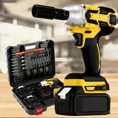 Parafusadeira Furadeira e Chave De Impacto 48v 02 Baterias Sem Fio Soquetes com Maleta Profissional
