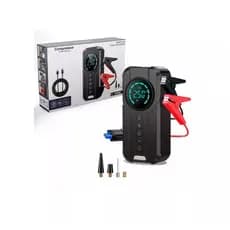 Bomba de Ar Portatil Compressor Inflator Multi-função 4 em 1 PowerBank 8 kmah Bateria Calibrador Carro Auto Pneu
