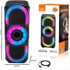 Caixa De Som Bt- Rgb- Al-3637 Caixa de Som Bluetooth Portátil com Som Potente