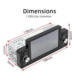 ESSGOO 5 Polegadas Central Multimidia 1 Din HD Touch Screen Car Radio Bluetooth MP5 Player