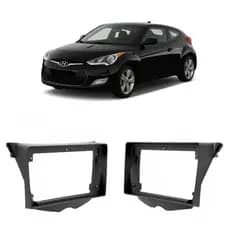 Moldura de painel 9 Hyundai veloster 2011 a 2013 Preto fosco