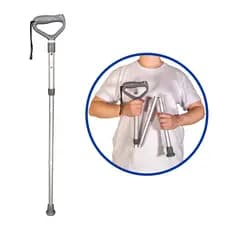 Bengala Dobrável Mercur Grafite Ajustável Ergonômica Alumínio Resistente Segura Leve Resistente