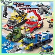Blocos de Montar -Brinquedos Educativos city 3D B. de construção 147 PCs Tijolos Crianças-6 e m 1 Quebra Cabeça Infantil
