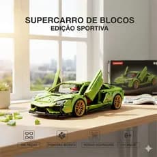 Blocos de Montar Carro de Corrida Pull Back Kit 2 em 1 | Brinquedo Educativo Sem Luz  Brinquedo Educativo Envio Imediato