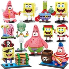 BLOCOS DE MONTAR - BOB ESPONJA E TODO SUA FAMÍLIA EM  - BLOCOS PARA CONSTRUÇÃO/MONTAR