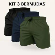 kit 3 Shorts Tactel Bermuda Masculina Mauricinho  Short Tectel Praia Short Masculino Liso ENVIO IMEDIATO