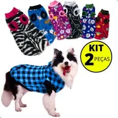 Roupa para Cachorro Porte Grande Pit Bull American Pastor Poodle Soft Pet Cachorro Cães Frio Inverno