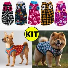 Roupa para Cachorro Roupas Pet Vestido Roupinha de Frio Soft Inverno Roupa de Cachorro Grande Soft