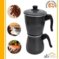 Cafeteira Italiana Económica de Alumínio Craqueada