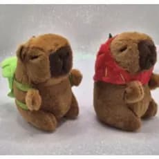 Chaveiro Capybara Keychain Pingente De Pelúcia Simulação Capivara Boneca Fofa