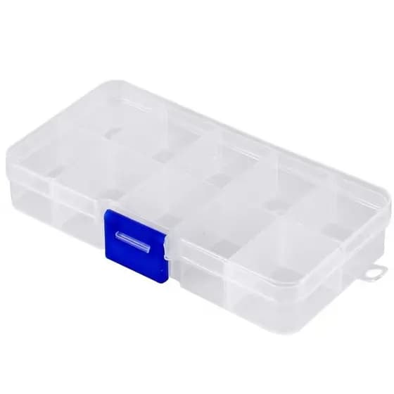 Mini Organizador Plástico Porta Treco 10 Divisórias Transparente - VMP