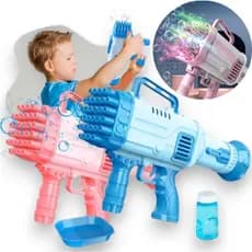 Máquina Lança Bolha De Sabão, Automática, Colorido, Brinquedo Infantil, Azul Rosa, 50ML
