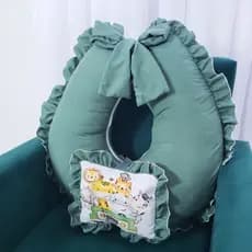 Almofada Amamentação com Zíper + Almofada Apoio | Capa Removível e Conforto Extra