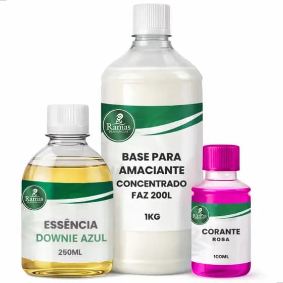 KIT Base Líquida Concentrada para Amaciante 1 KG Rende até 200 Litros