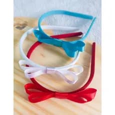 kit 3 Lindas Tiaras  Com Laço na Fita de Cetim  Tiara Vermelha Natal kit Natalino Vermelho Branco e Verde kit Infantil