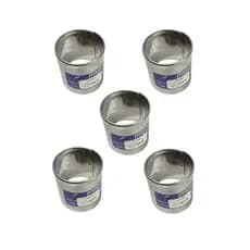 Kit 5 Aro Cortador De Massa, Bolo, Biscoito 4 X 4 Inox