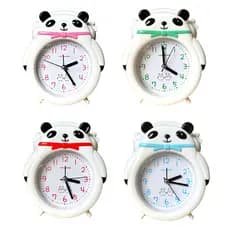 Relógio Despertador Plástico Estilo Analógico Pilha Mesa Portátil Coelho Animal Colorido Panda