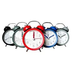 Relógio Despertador Metal Estilo Antigo Retro Sino Super Alto Pilha Mesa Portátil