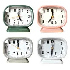 Relógio Despertador Alarme Moderno Minimalista à Pilha Colorido de Mesa Cabeceira Decoração Presente