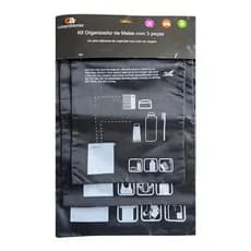 Kit 3 Bolsa De Armazenamento De Bagagem/Organizador De Mala Viagem