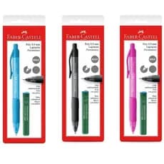 Kit Escolar Lapiseira Poly + Grafite Faber- Castell 0.5mm | 0.7mm ou 0.9mm