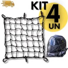 Rede Elástica Aranha Moto Bagageiro Capacete para Motocicleta 30X30 Utilidades Cores Sortidas