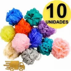 Esponjas De Banho Esfoliante Bucha Nylon Limpeza Garantida