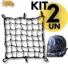 Rede Aranha P/ Capacetes Carga 30x30cm Motos Bagageiro Rede Com 6 ganchos de metal Elástico Cores Sortidas