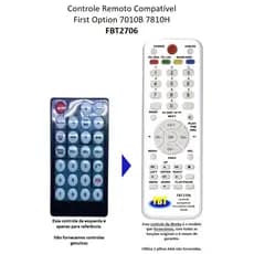 Controle Compatível FIRST OPTION MULTIMEDIA 7010B 7810H E OUTROS FBT2706