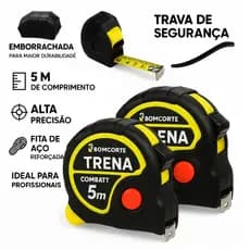 Trenas Emborrachadas De 5m trava De Aço Alta Precisão